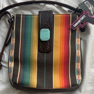 Conceal Carry Multicolor Striped Women's Bag